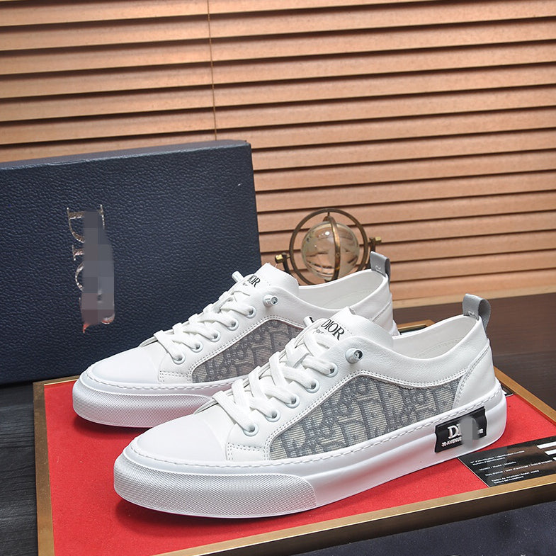 D**R Luxury Leather Casual Sneakers | Designer Unisex Shoes