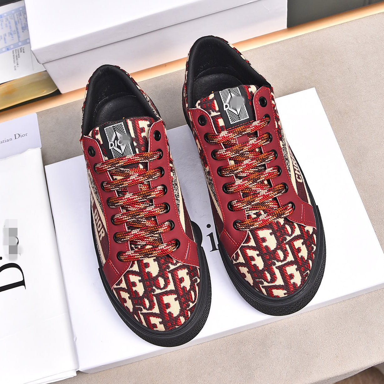 D**R Luxury Leather Casual Sneakers | Designer Unisex Shoes