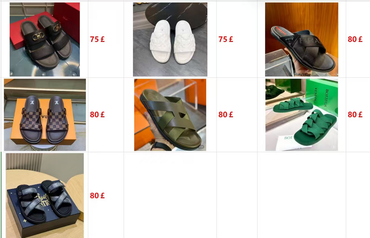 7 pairs of slippers