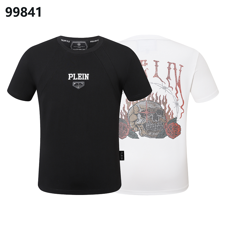 P**P Men's Business Travel Logo Emblem T-Shirt | Black White