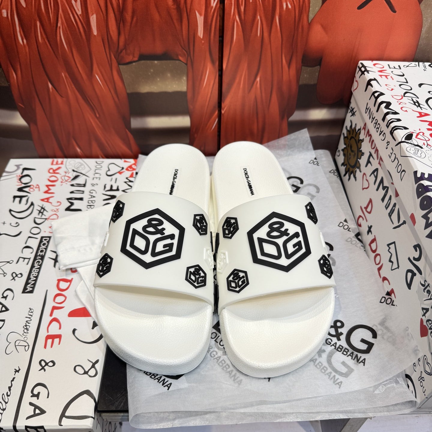 D*G 2026 Premium Leather Casual Slippers - Designer Men's Slides in 4 Styles