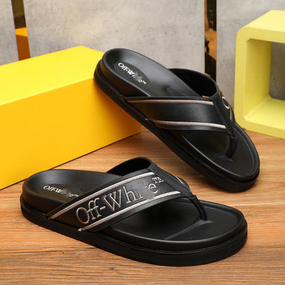 New-OFF Leather slippers