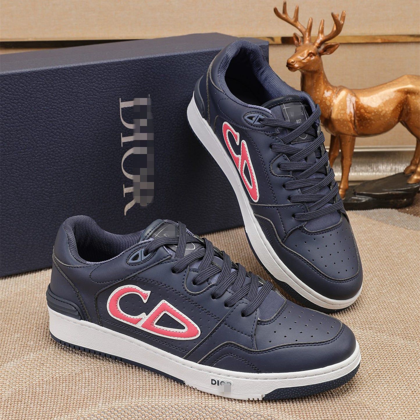 D**R Luxury Leather Casual Sneakers | Designer Unisex Shoes