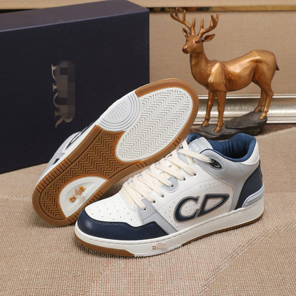 D**R Luxury Leather Casual Sneakers | Designer Unisex Shoes