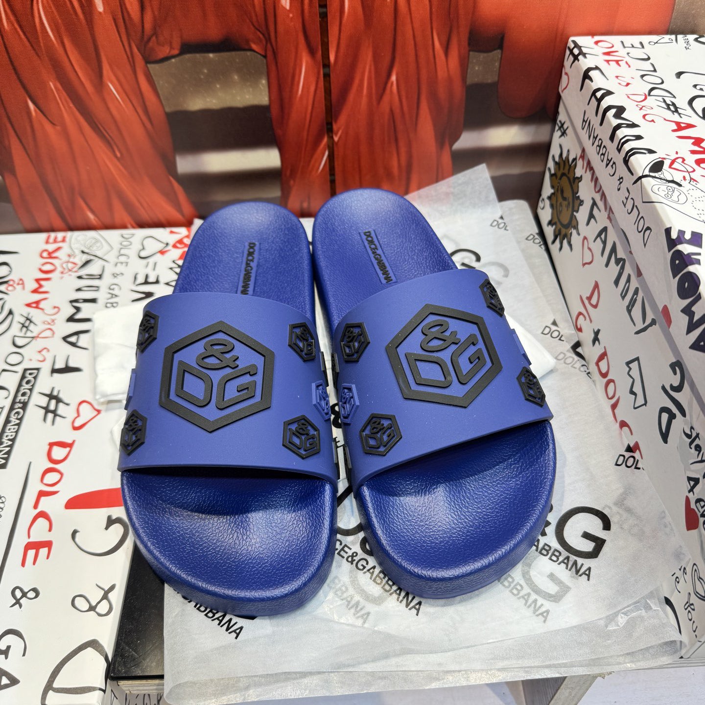 D*G 2026 Premium Leather Casual Slippers - Designer Men's Slides in 4 Styles