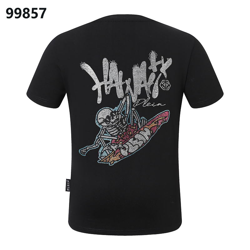 P**P Men's Elite Athlete Logo Emblem T-Shirt | Black White