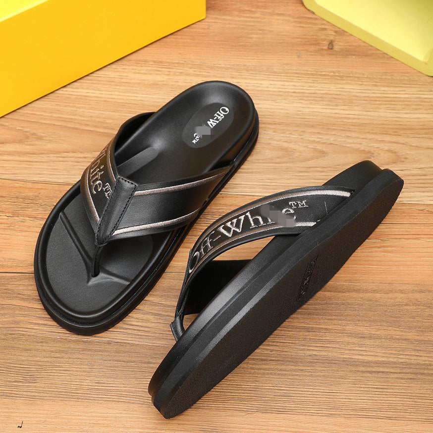 New-OFF Leather slippers