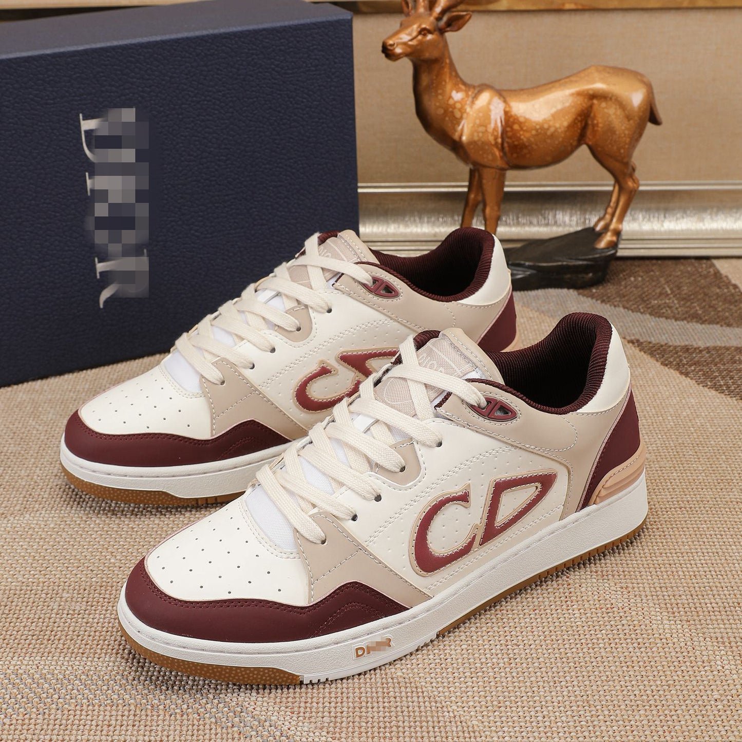 D**R Luxury Leather Casual Sneakers | Designer Unisex Shoes