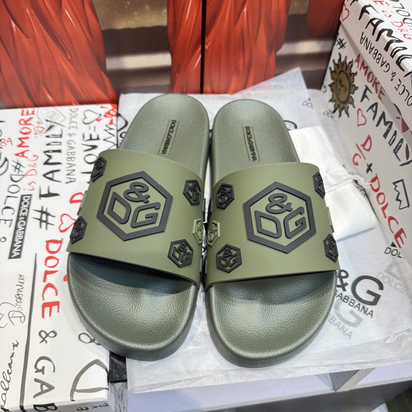 D*G 2026 Premium Leather Casual Slippers - Designer Men's Slides in 4 Styles