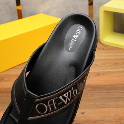 New-OFF Leather slippers
