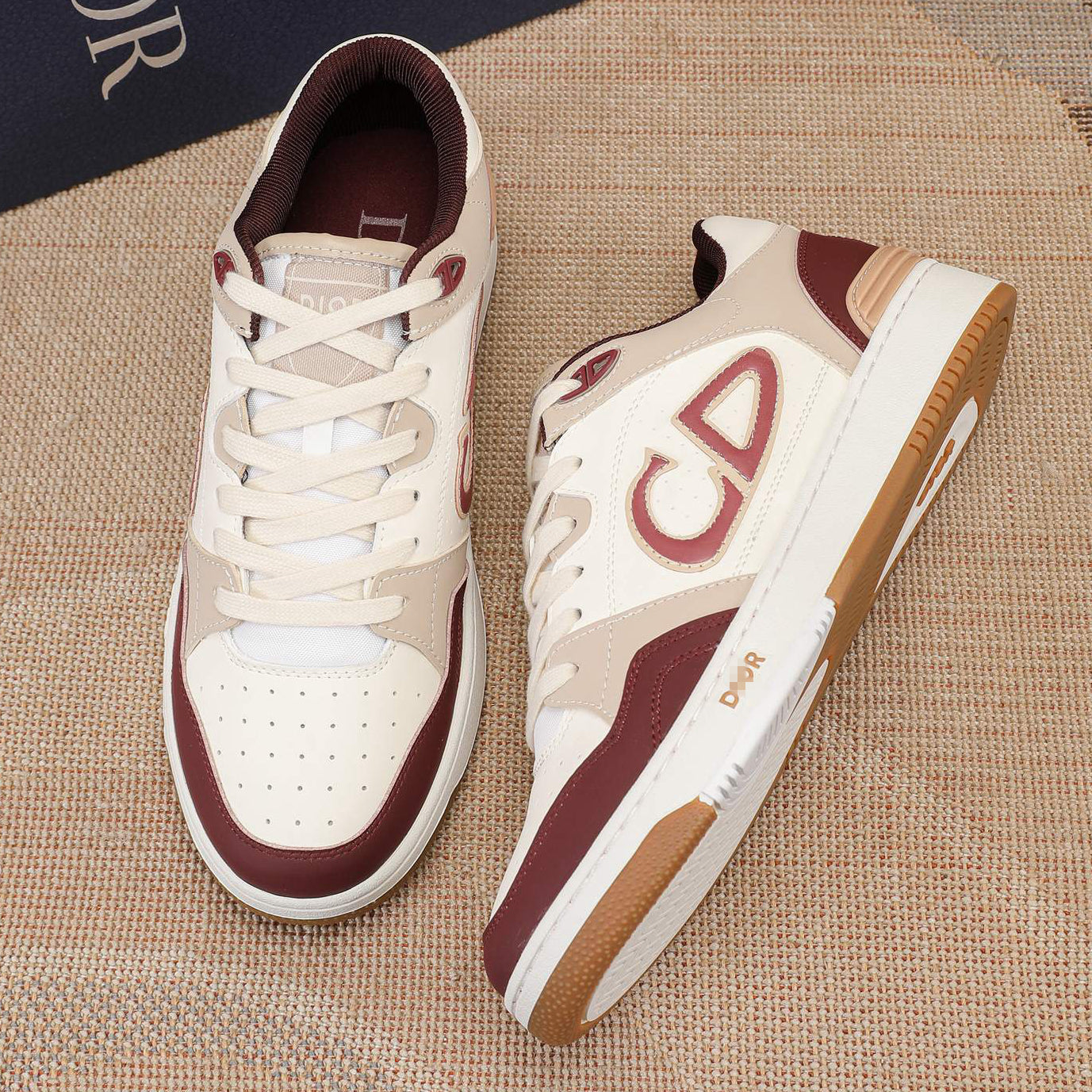 D**R Luxury Leather Casual Sneakers | Designer Unisex Shoes