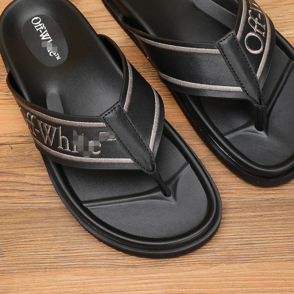 New-OFF Leather slippers