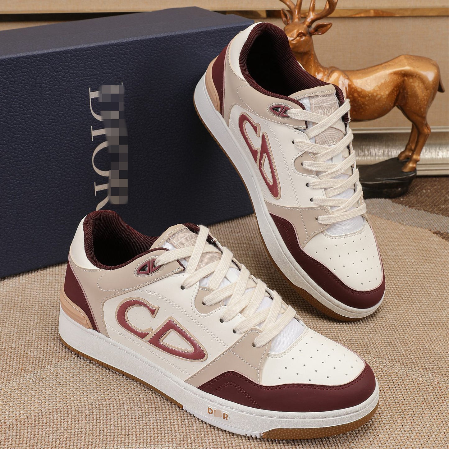 D**R Luxury Leather Casual Sneakers | Designer Unisex Shoes