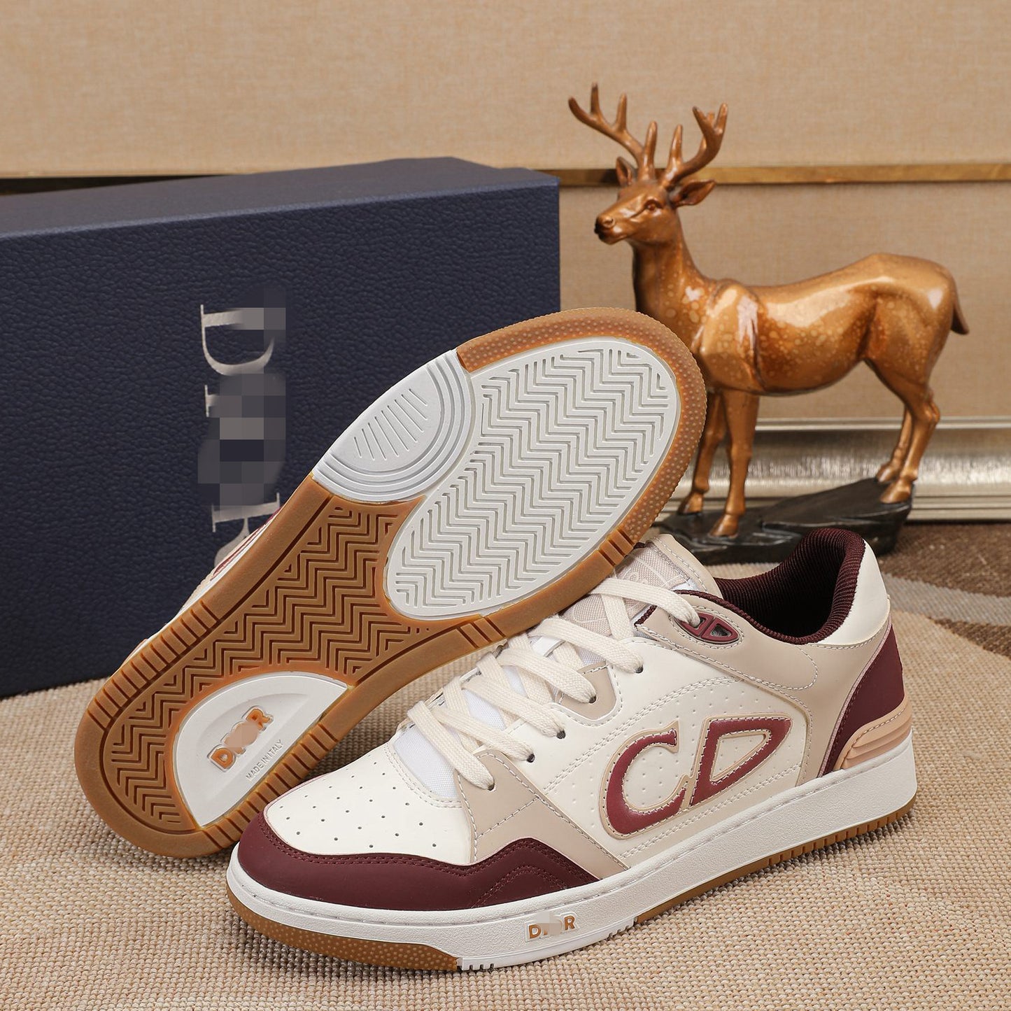 D**R Luxury Leather Casual Sneakers | Designer Unisex Shoes