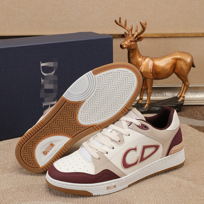 D**R Luxury Leather Casual Sneakers | Designer Unisex Shoes