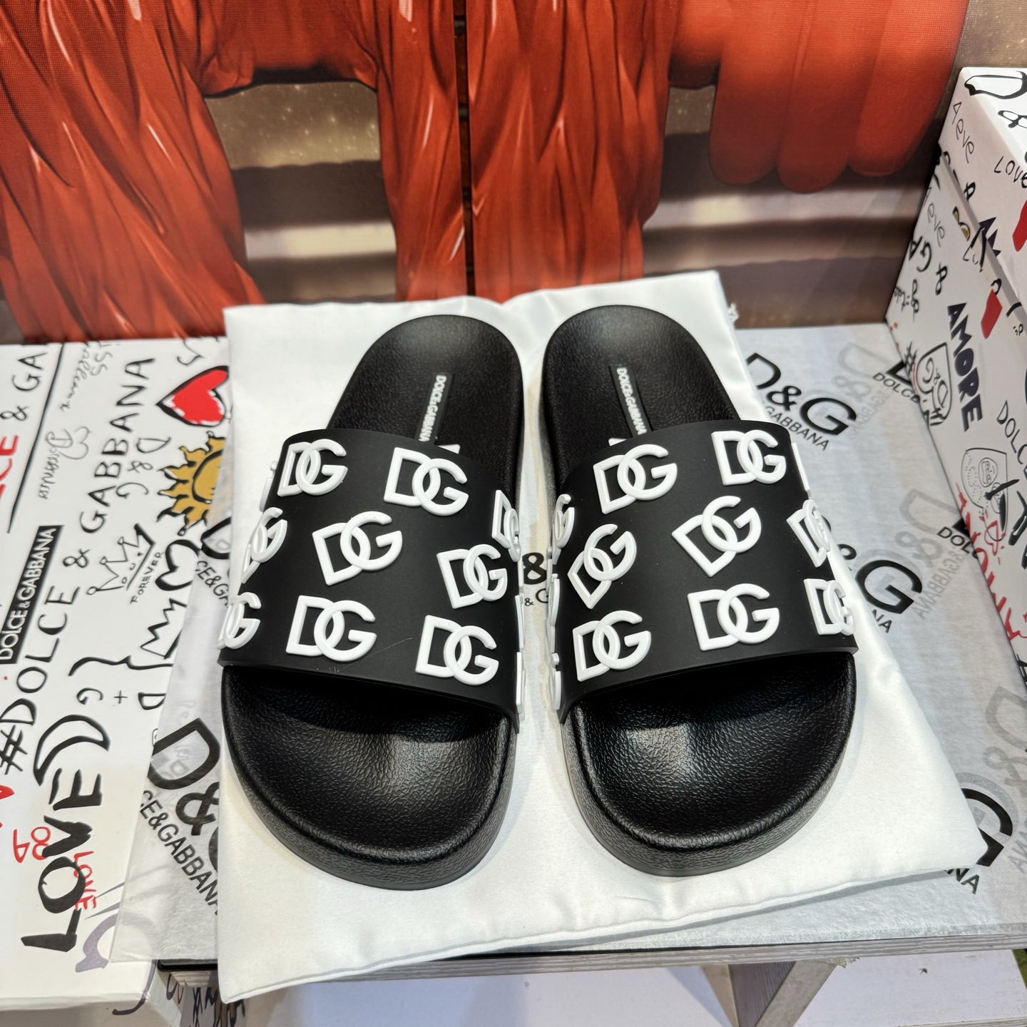 D*G 2026 Premium Leather Casual Slippers - Designer Men's Slides in 4 Styles