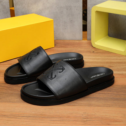 New-OFF Leather slippers