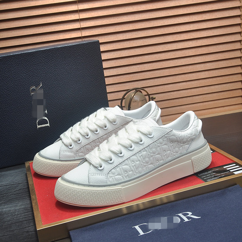 D**R Luxury Leather Casual Sneakers | Designer Unisex Shoes