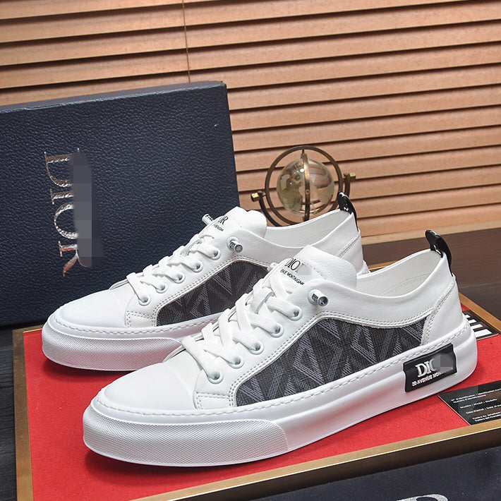 D**R Luxury Leather Casual Sneakers | Designer Unisex Shoes