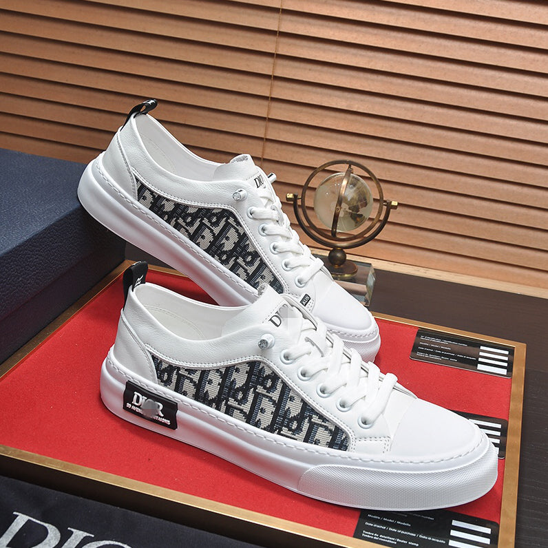 D**R Luxury Leather Casual Sneakers | Designer Unisex Shoes