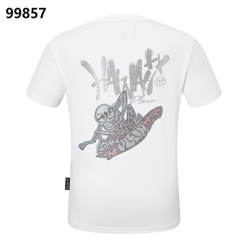 P**P Men's Elite Athlete Logo Emblem T-Shirt | Black White