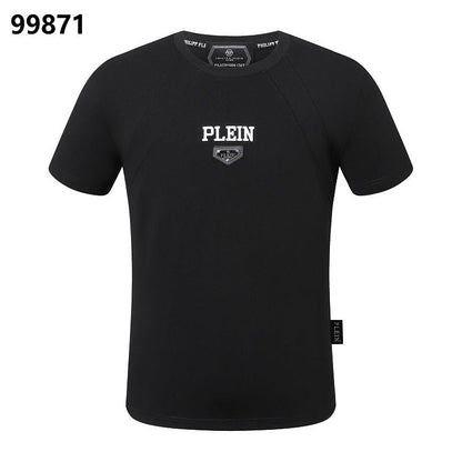 P**P Men's Ivy League Campus Logo Emblem T-Shirt | Black White