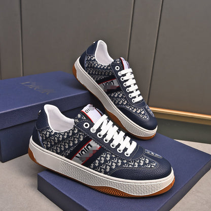 D**R Luxury Leather Casual Sneakers | Designer Unisex Shoes