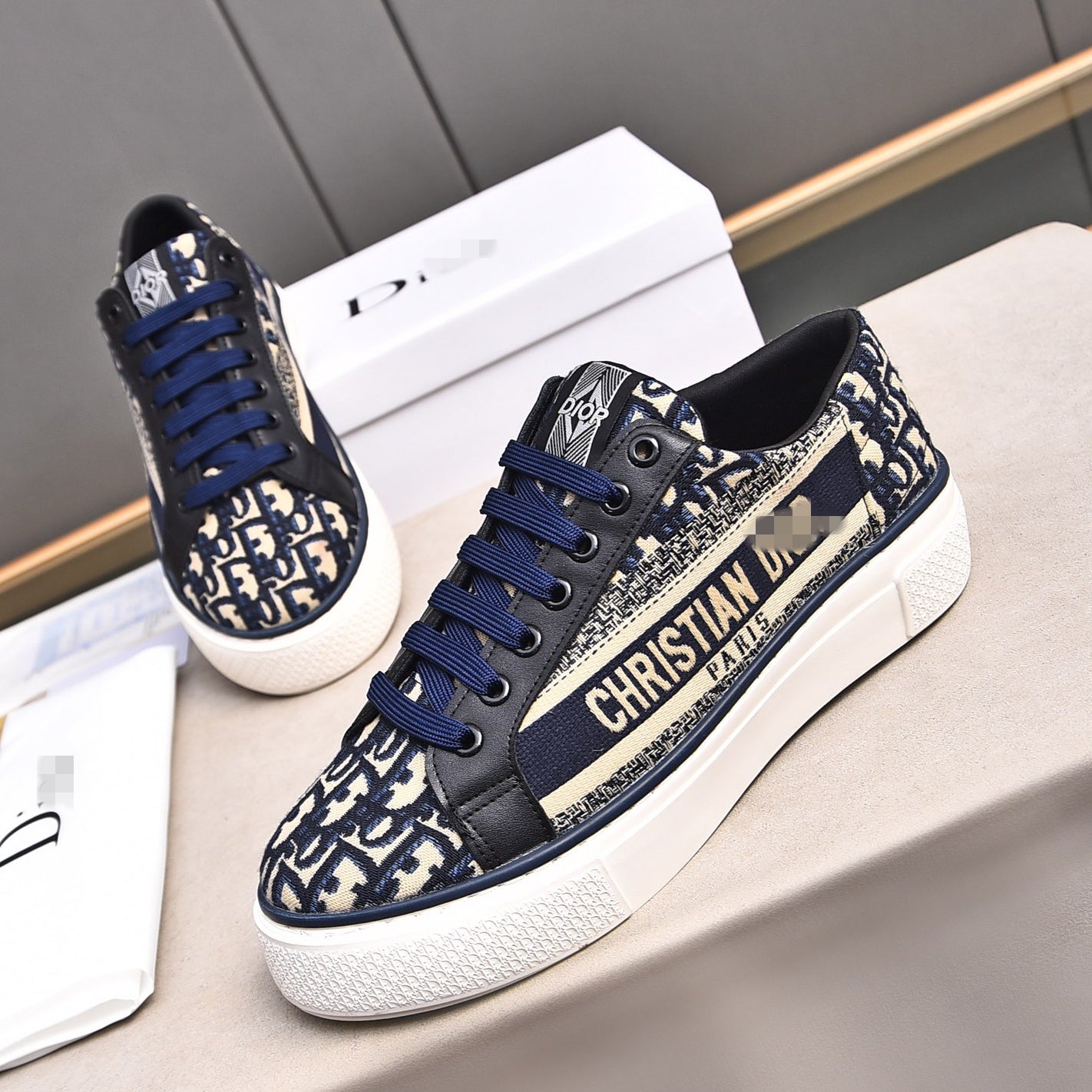 D**R Luxury Leather Casual Sneakers | Designer Unisex Shoes