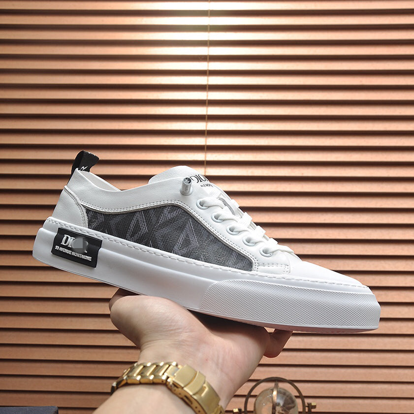 D**R Luxury Leather Casual Sneakers | Designer Unisex Shoes