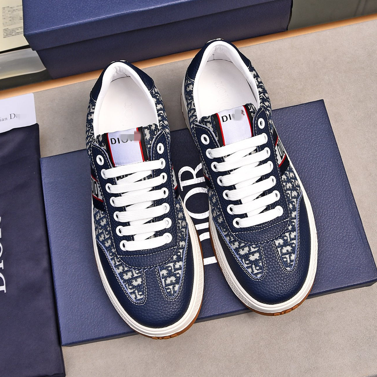 D**R Luxury Leather Casual Sneakers | Designer Unisex Shoes