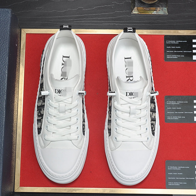 D**R Luxury Leather Casual Sneakers | Designer Unisex Shoes