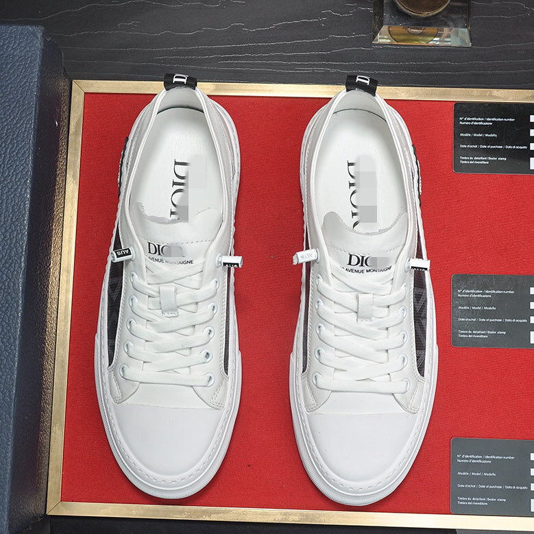 D**R Luxury Leather Casual Sneakers | Designer Unisex Shoes