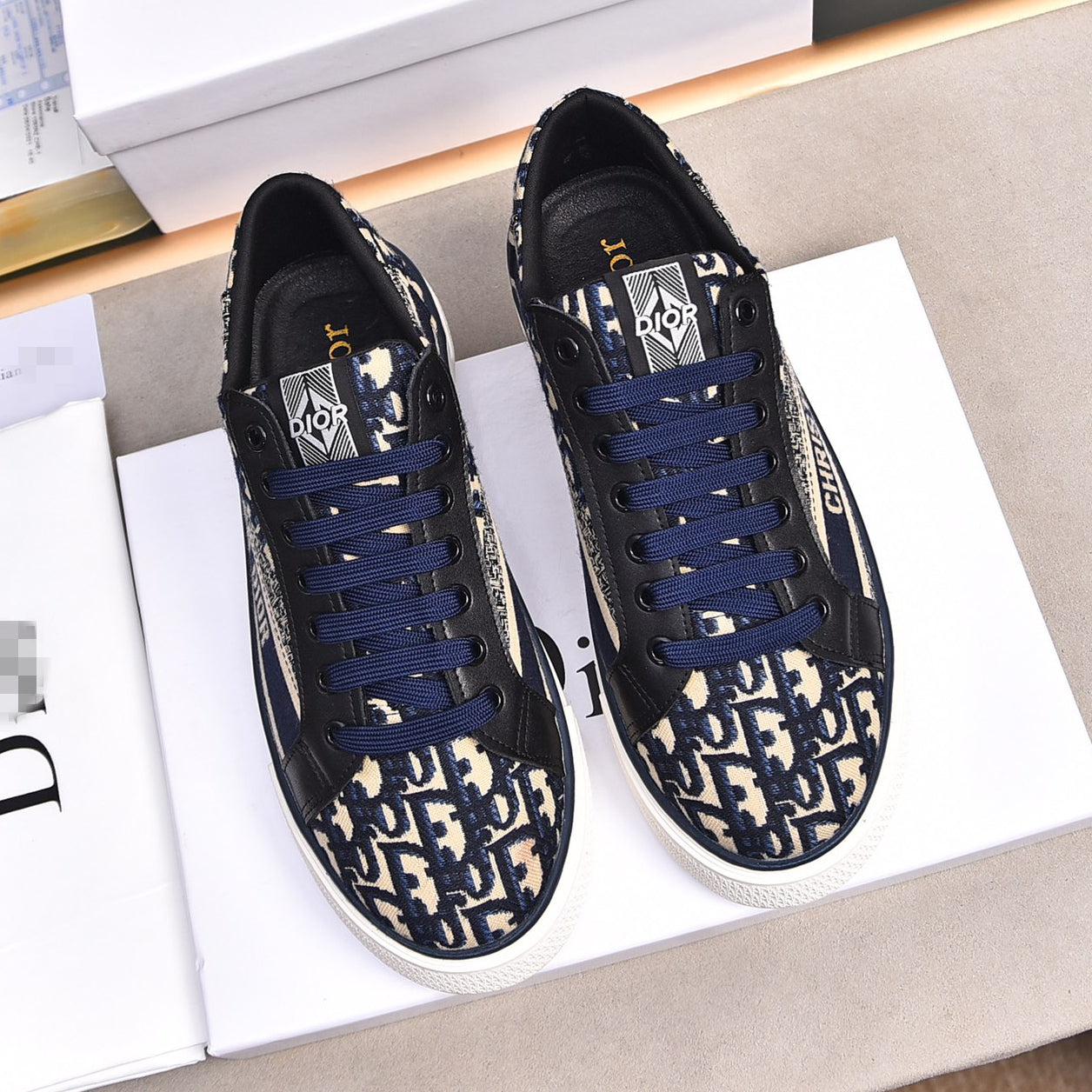 D**R Luxury Leather Casual Sneakers | Designer Unisex Shoes