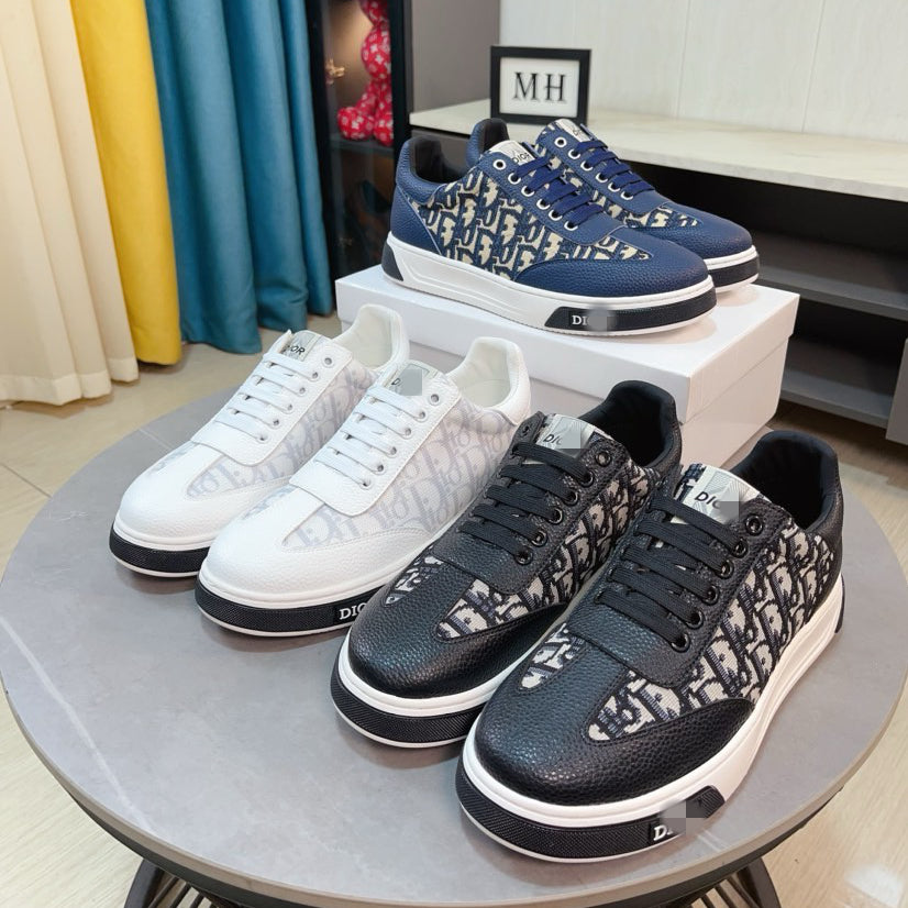 D**R Luxury Leather Casual Sneakers | Designer Unisex Shoes