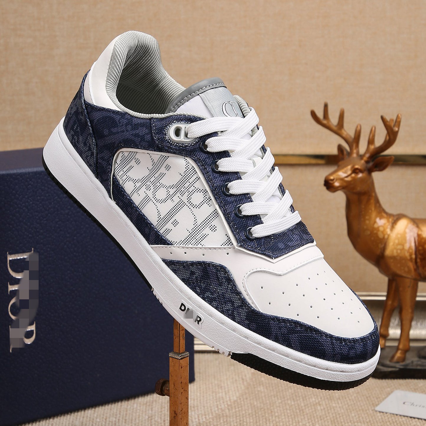 D**R Luxury Leather Casual Sneakers | Designer Unisex Shoes