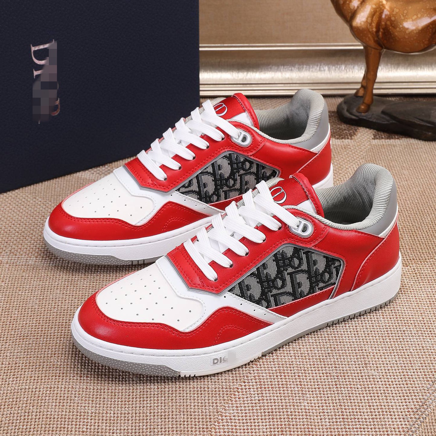 D**R Luxury Leather Casual Sneakers | Designer Unisex Shoes