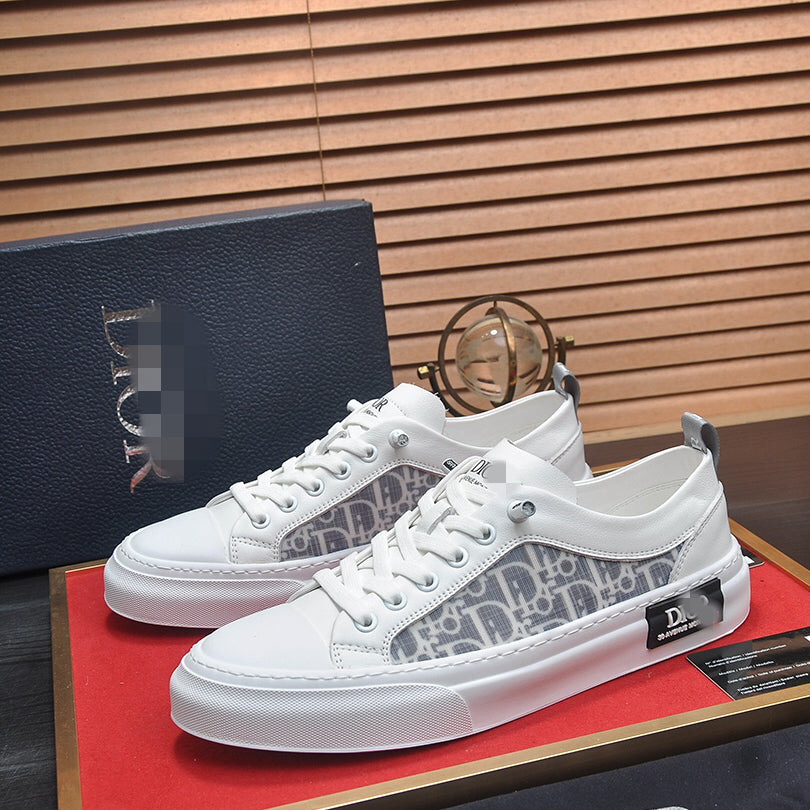 D**R Luxury Leather Casual Sneakers | Designer Unisex Shoes