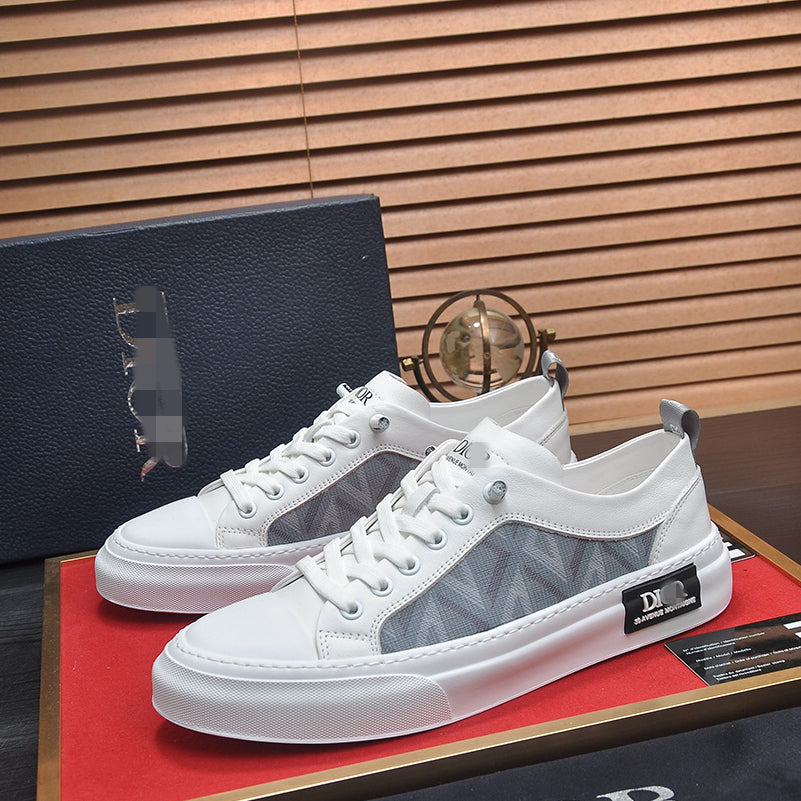 D**R Luxury Leather Casual Sneakers | Designer Unisex Shoes