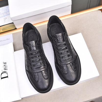 D**R Luxury Leather Casual Sneakers | Designer Unisex Shoes