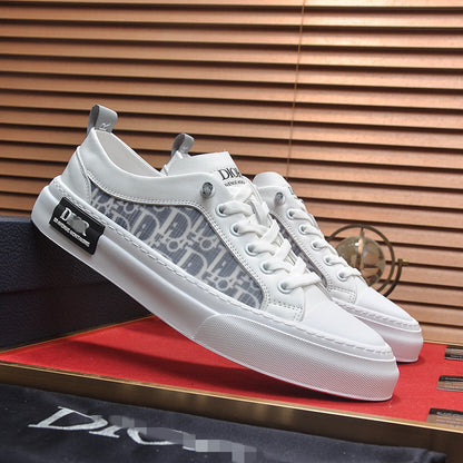 D**R Luxury Leather Casual Sneakers | Designer Unisex Shoes