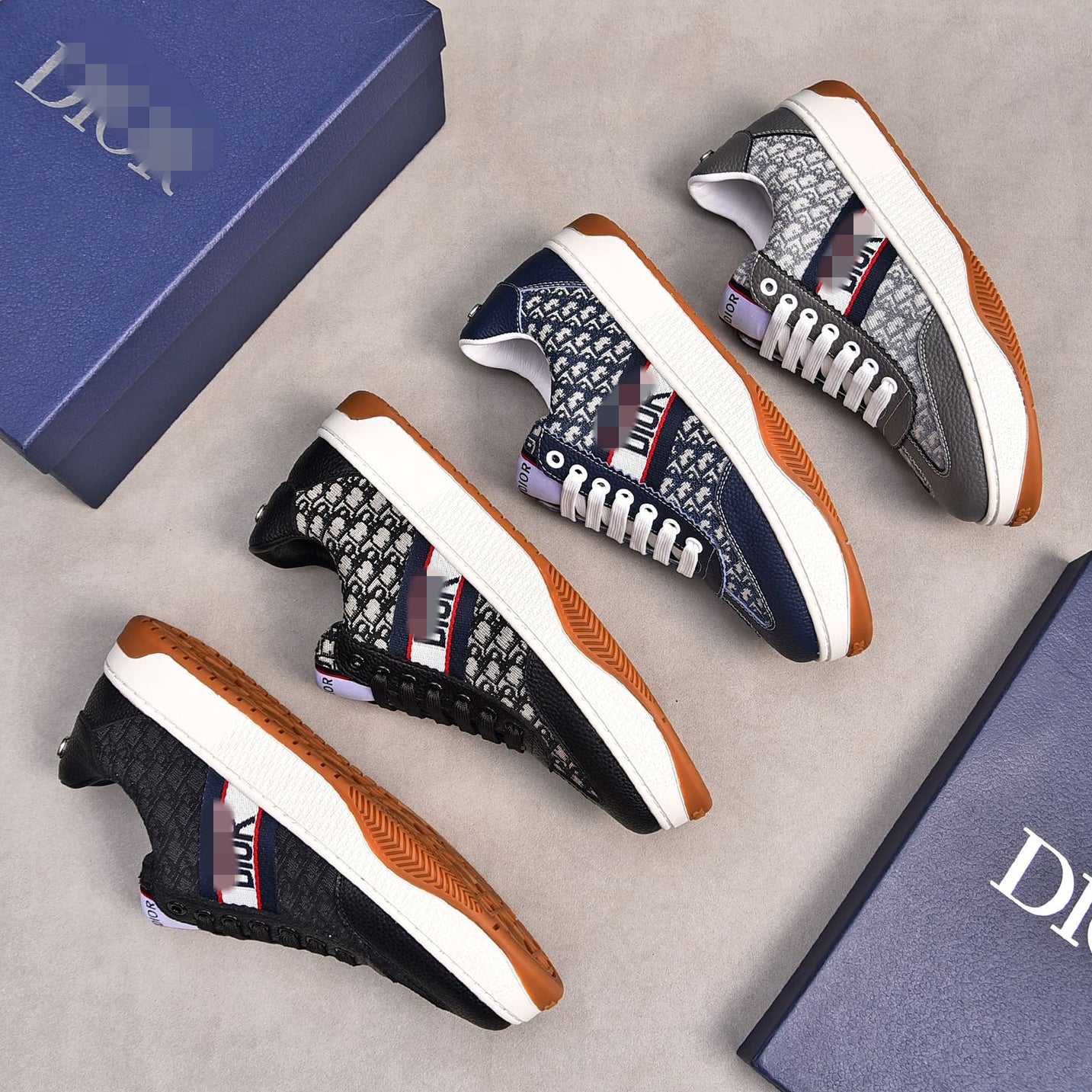 D**R Luxury Leather Casual Sneakers | Designer Unisex Shoes