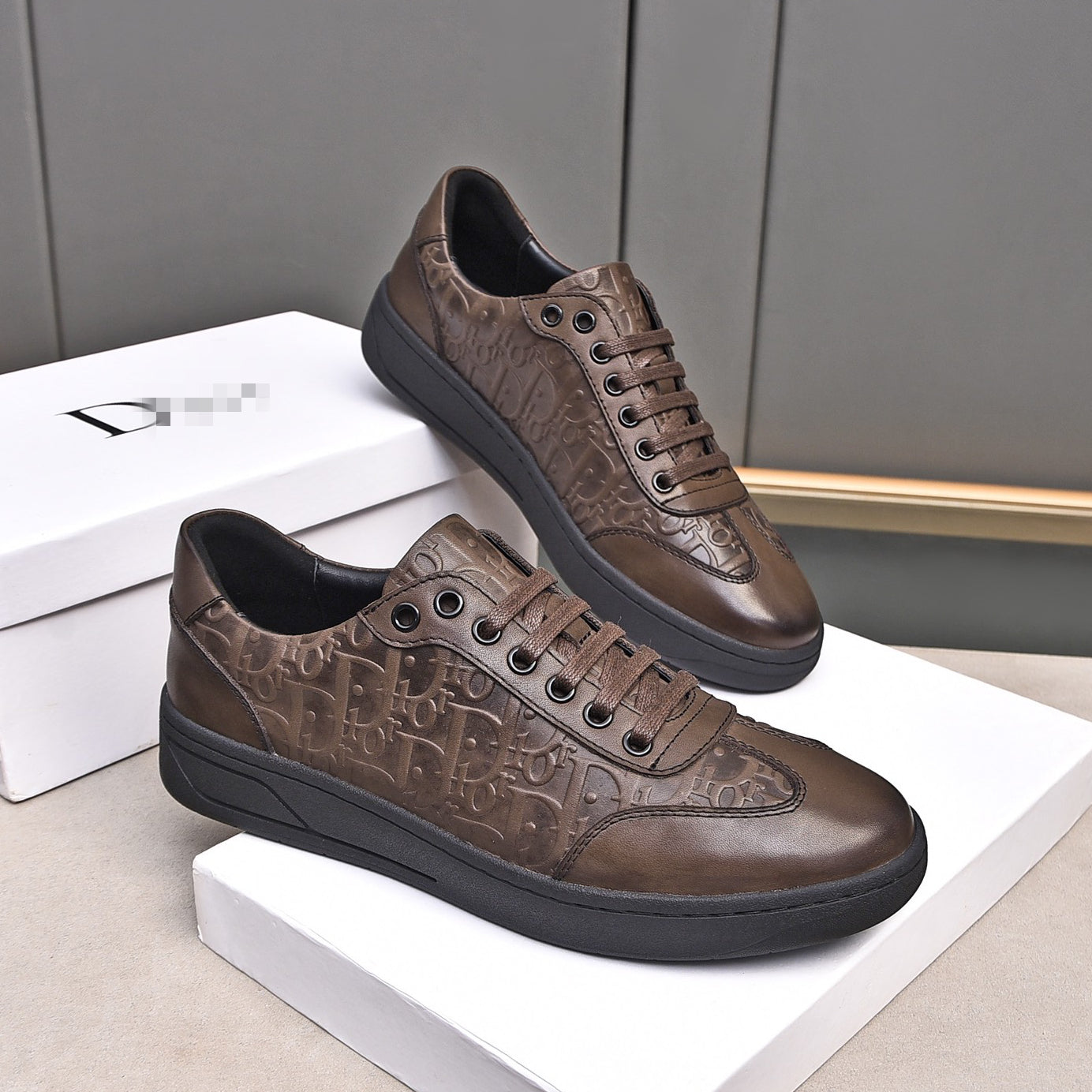 D**R Luxury Leather Casual Sneakers | Designer Unisex Shoes