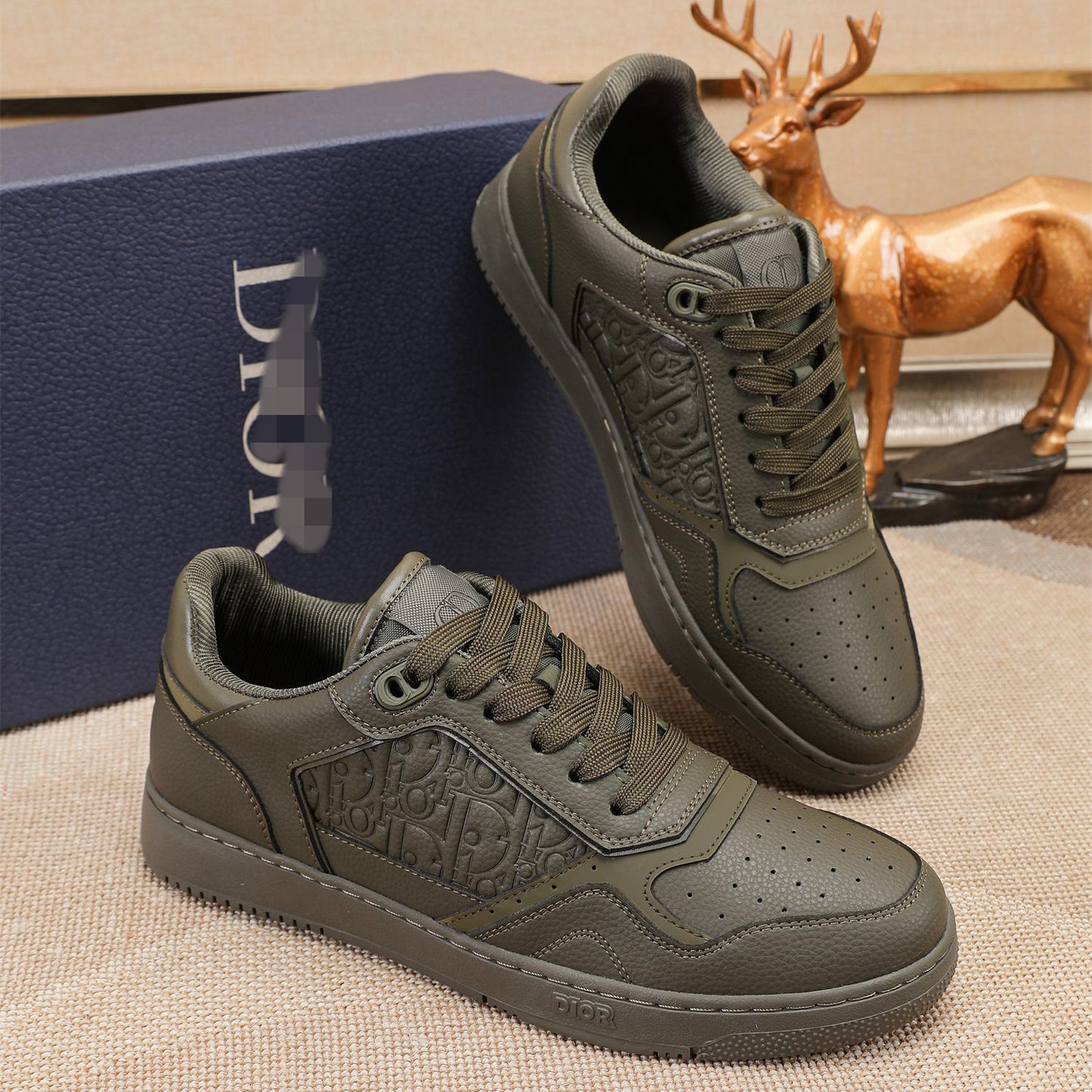 D**R Luxury Leather Casual Sneakers | Designer Unisex Shoes