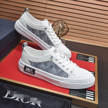 D**R Luxury Leather Casual Sneakers | Designer Unisex Shoes