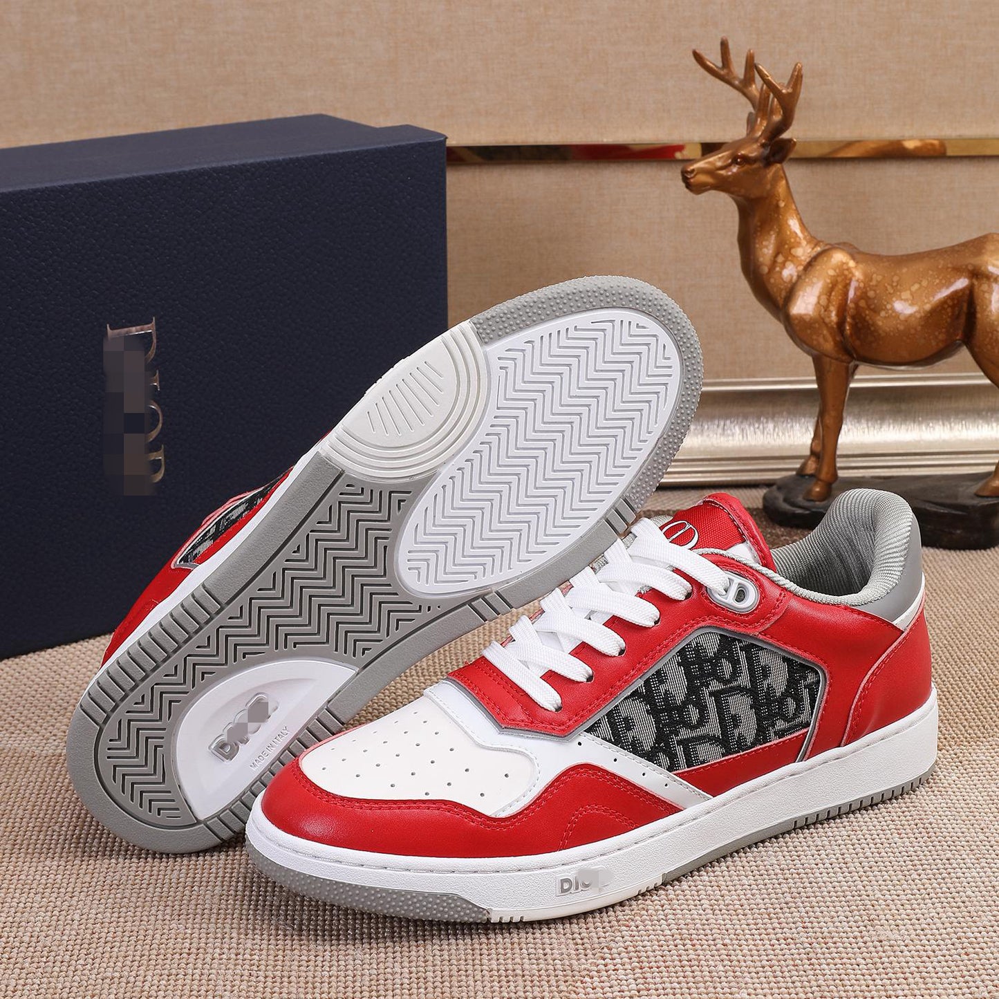 D**R Luxury Leather Casual Sneakers | Designer Unisex Shoes