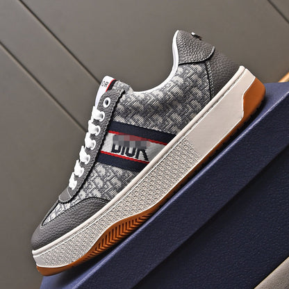 D**R Luxury Leather Casual Sneakers | Designer Unisex Shoes