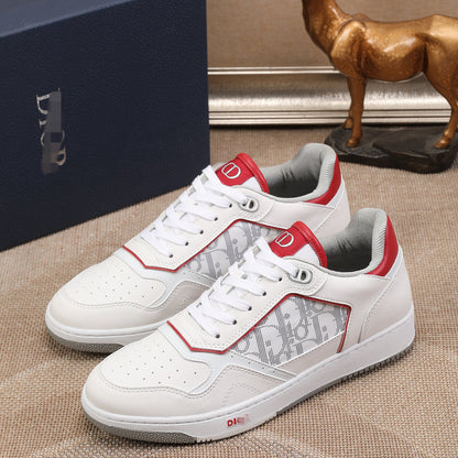 D**R Luxury Leather Casual Sneakers | Designer Unisex Shoes
