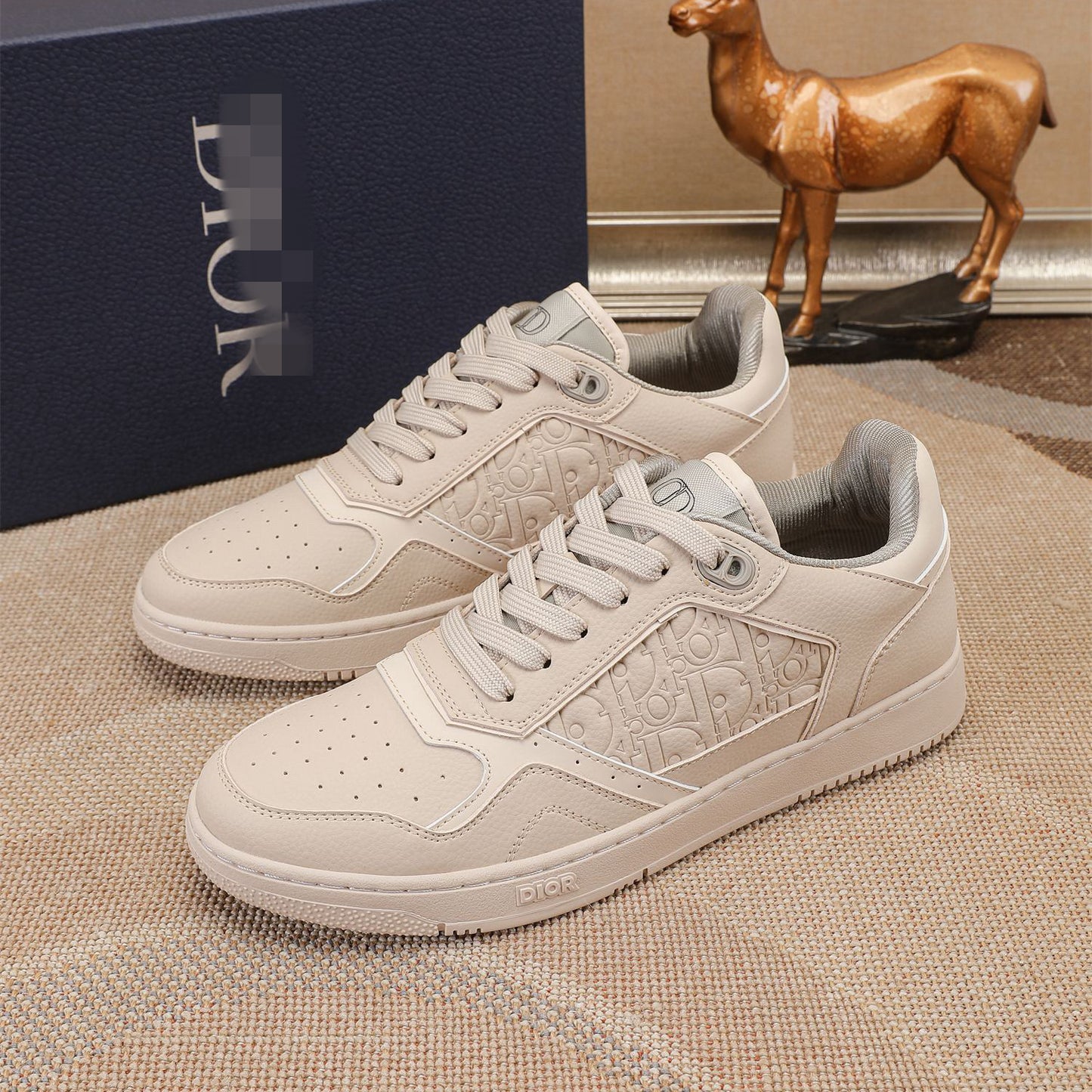 D**R Luxury Leather Casual Sneakers | Designer Unisex Shoes
