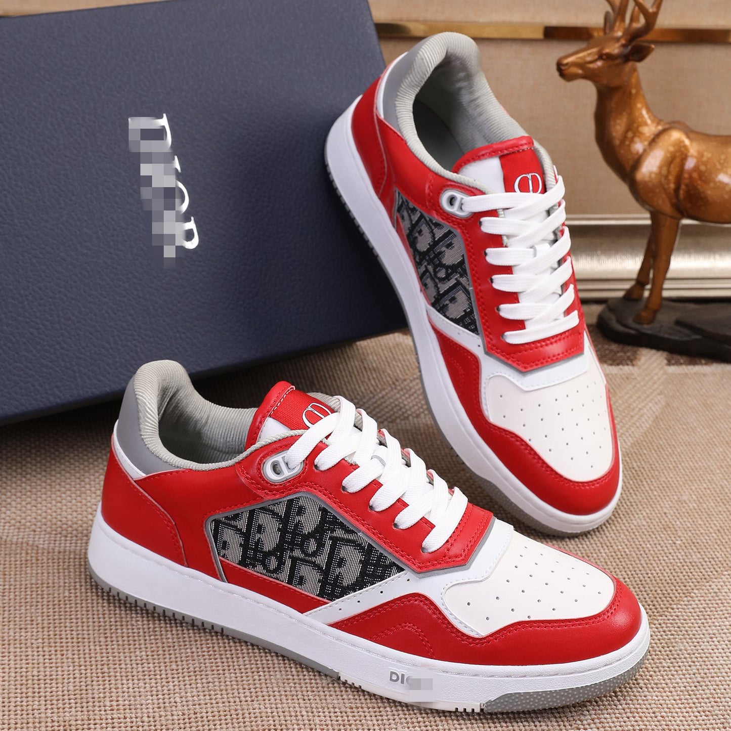 D**R Luxury Leather Casual Sneakers | Designer Unisex Shoes