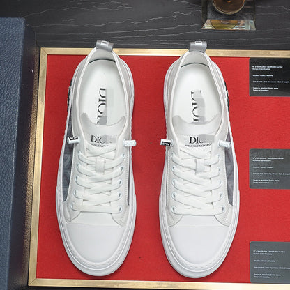 D**R Luxury Leather Casual Sneakers | Designer Unisex Shoes